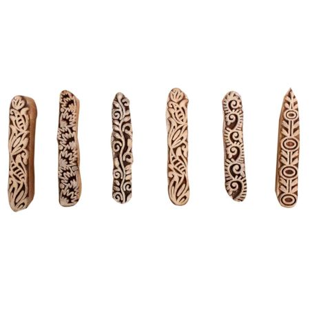 Set of 6 Piece New Mix Wooden Printing Block